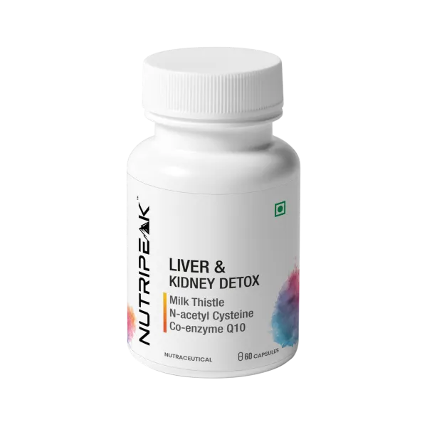 Liver & Kidney Detox Capsules — Milk Thistle NAC & CoQ10 | 60 Veg Capsules