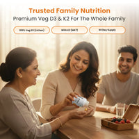 Vitamin D3 + K2 (MK7) Capsules — Bone Health & Calcium Balance | Veg D3 from Lichen | 60 Capsules
