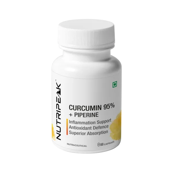 Curcumin 95% + Piperine Capsules — Joint & Antioxidant Support | 60 Veg Capsules