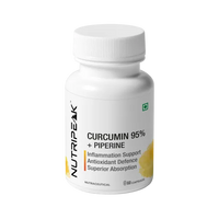 Curcumin 95% + Piperine Capsules — Joint & Antioxidant Support | 60 Veg Capsules