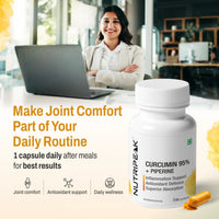 Curcumin 95% + Piperine Capsules — Joint & Antioxidant Support | 60 Veg Capsules