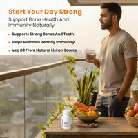 Vitamin D3 + K2 (MK7) Capsules — Bone Health & Calcium Balance | Veg D3 from Lichen | 60 Capsules