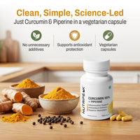 Curcumin 95% + Piperine Capsules — Joint & Antioxidant Support | 60 Veg Capsules