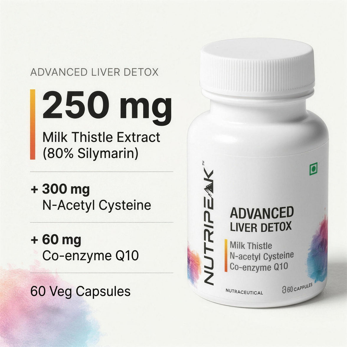 Advanced Liver Detox Capsules — Milk Thistle, NAC & CoQ10 | 60 Veg Capsules