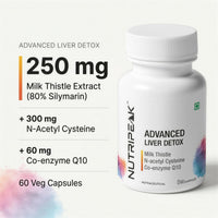 Advanced Liver Detox Capsules — Milk Thistle, NAC & CoQ10 | 60 Veg Capsules
