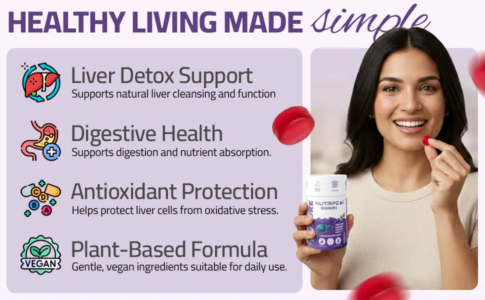 LIVPURE Gummies — Milk Thistle Dandelion & Artichoke | Natural Liver Support | 30 Gummies