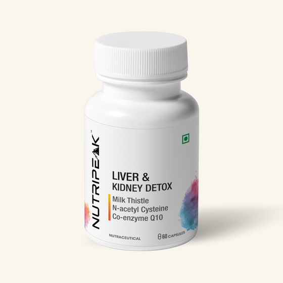 Liver & Kidney Detox Capsules — Milk Thistle NAC & CoQ10 | 60 Veg Capsules