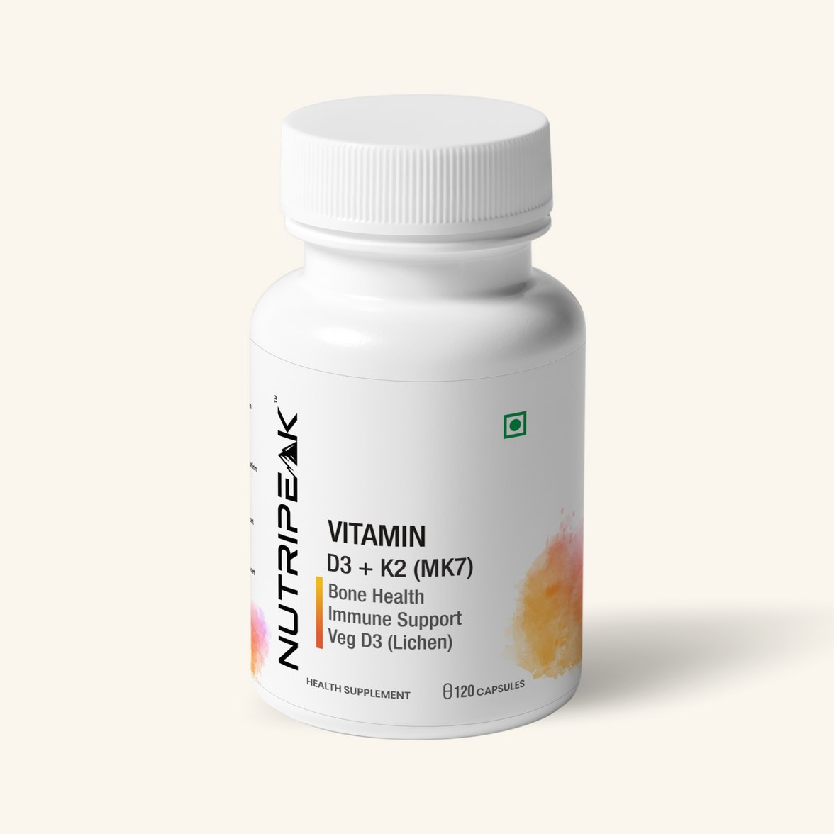 Vitamin D3 + K2 (MK7) Capsules — Bone Health & Calcium Balance | Veg D3 from Lichen | 60 Capsules