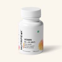 Vitamin D3 + K2 (MK7) Capsules — Bone Health & Calcium Balance | Veg D3 from Lichen | 60 Capsules