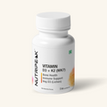 Vitamin D3 + K2 (MK7) Capsules — Bone Health & Calcium Balance | Veg D3 from Lichen | 60 Capsules