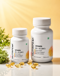 Vitamin D3 + K2 (MK7) 6 Month Supply Pack — 180 Veg Capsules | Bone & Calcium Support